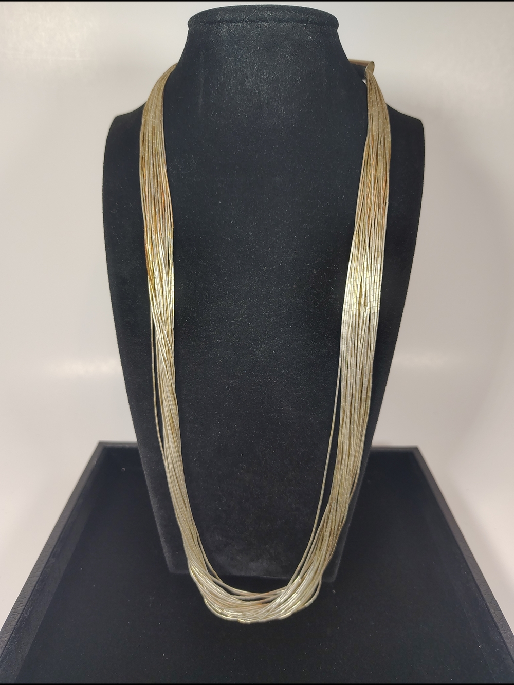 Vtg 30 Strand 925 Liquid Sterling Silver Necklace Long Multi Strand 37.21g